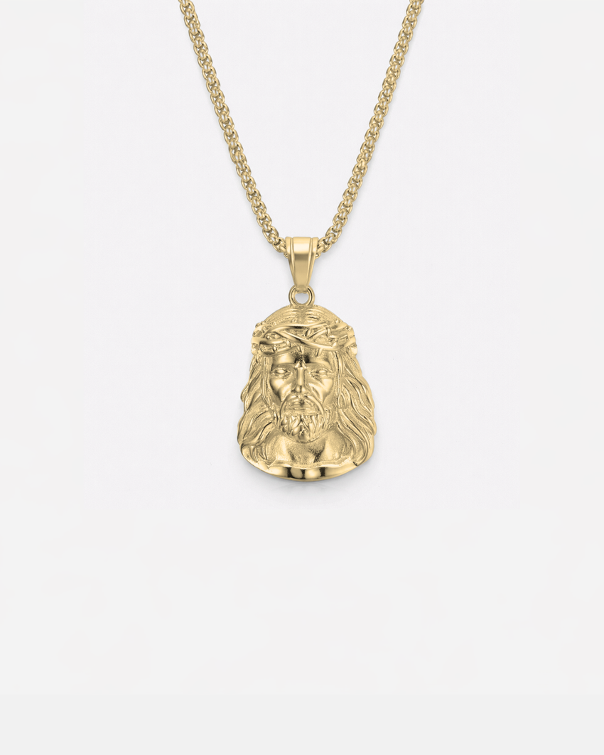 Jesus Piece Necklace | Gold