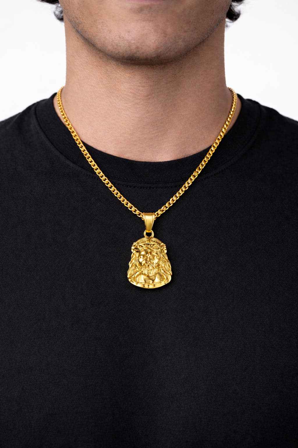 Jesus Piece Necklace | Gold