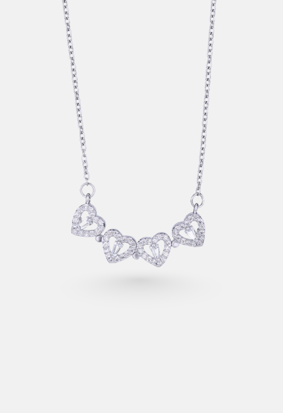Lucky Hearts Necklace I Silver