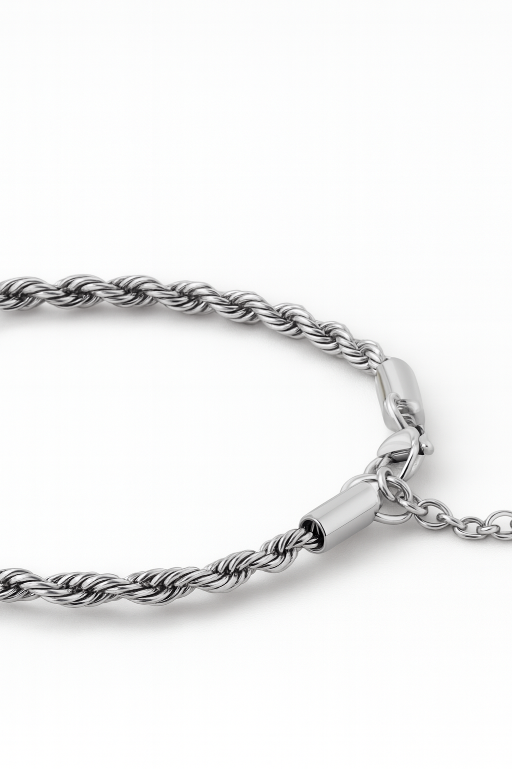 Tressé Acier Bracelet | Platinum Ion-Plated Stainless Steel