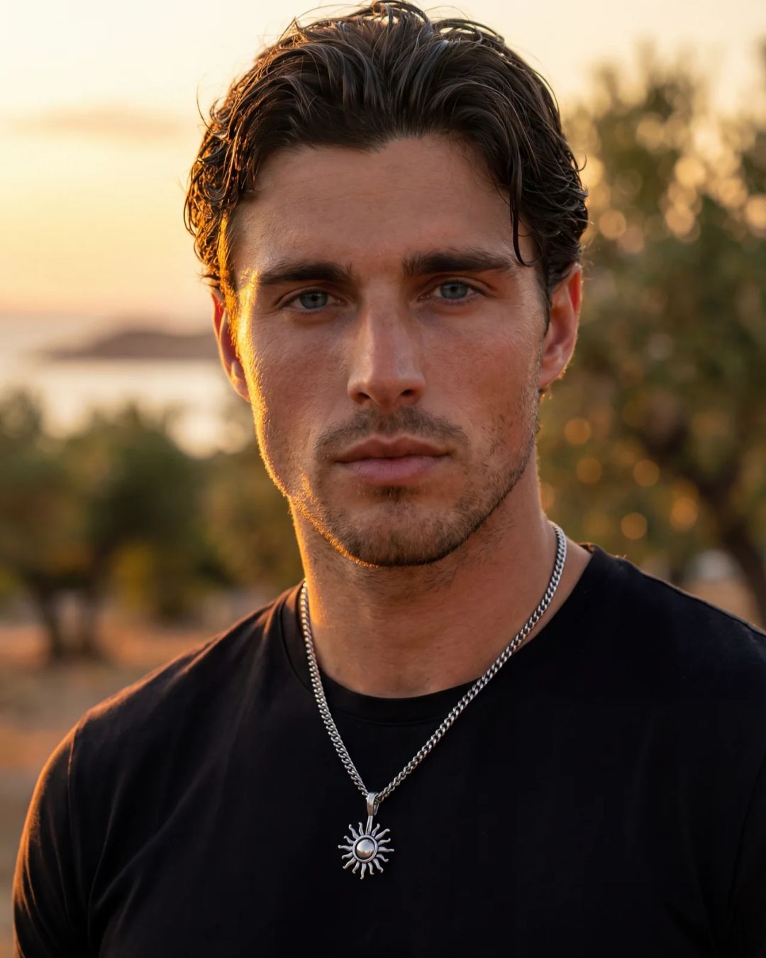 Sun Pendant Necklace | Stainless Steel