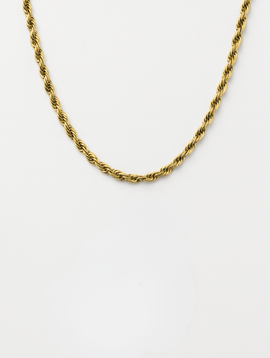 Tressé Acier Necklace | 14K Gold