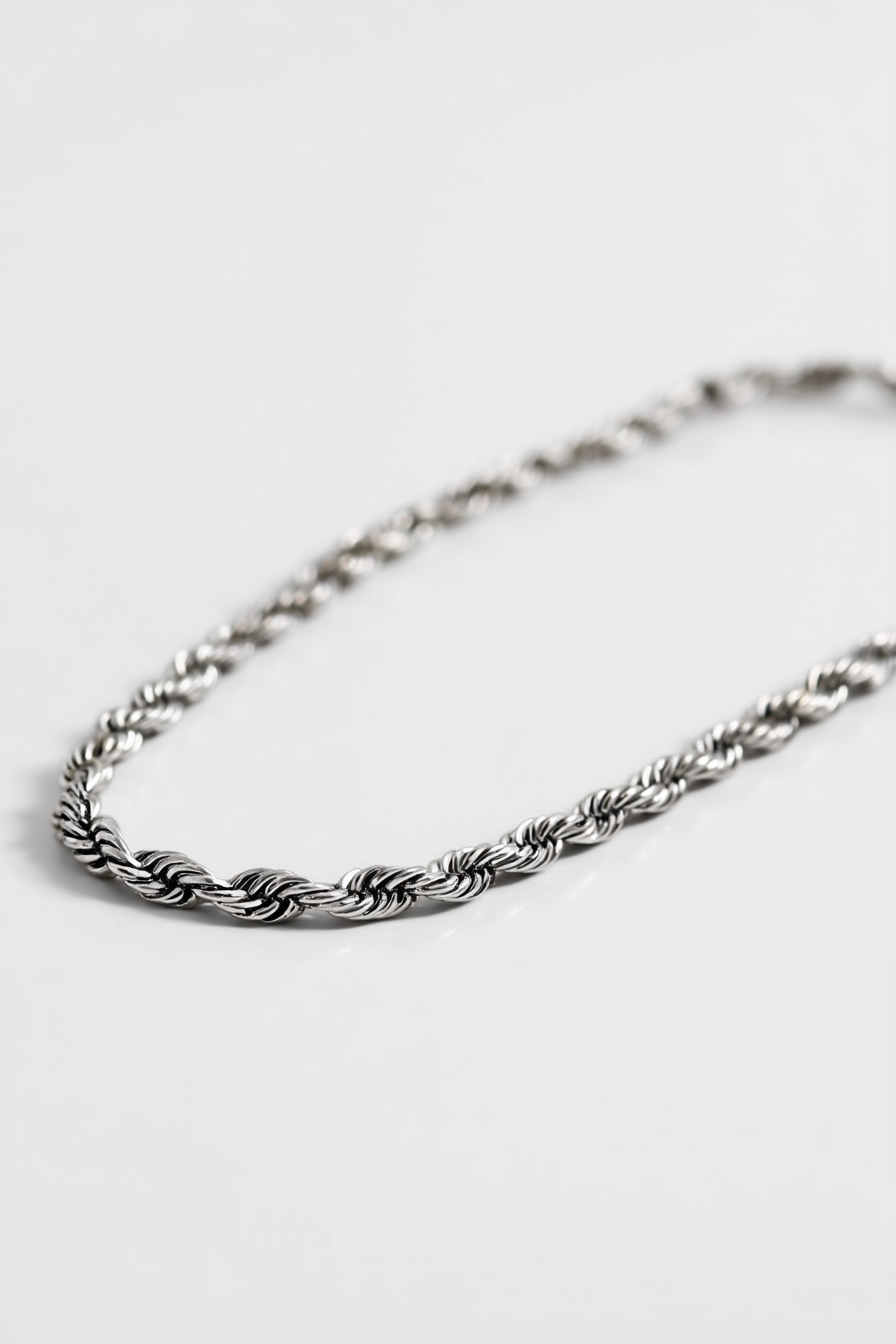 Tressé Acier Necklace | Platinum