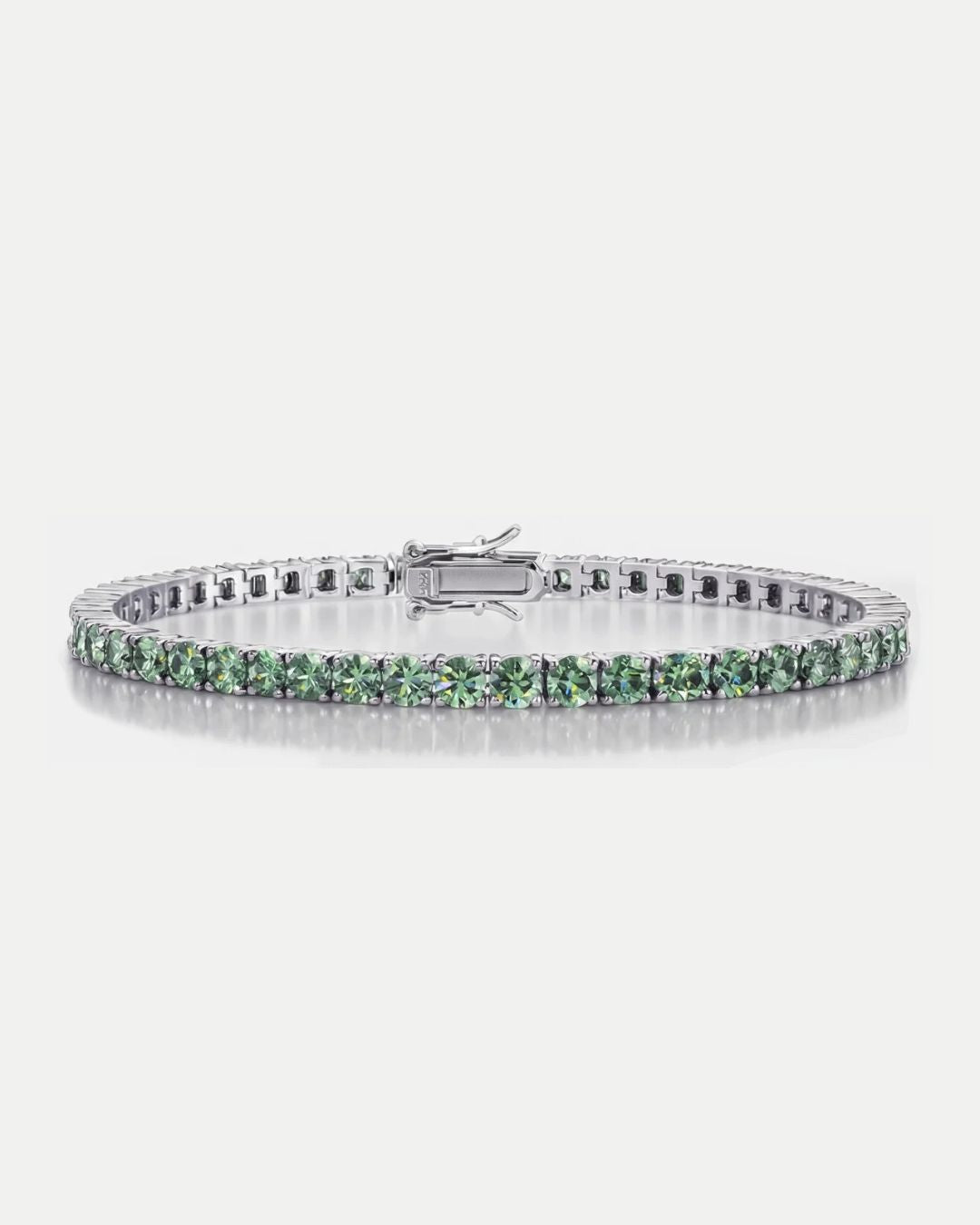Verdant Éclat Bracelet | Green Moissanite