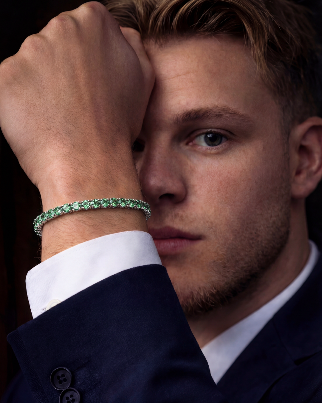 Verdant Éclat Bracelet | Green Moissanite